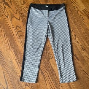 Houndstooth Ankle Pant - Black Side Strip - sz 10P